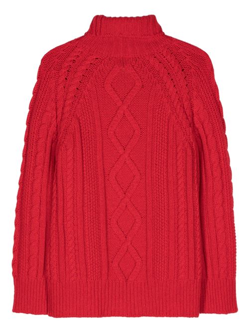 Bright red virgin wool knit FORTE FORTE | 13340HIBISCUS